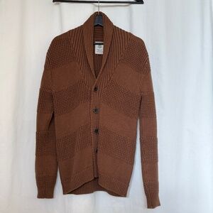 Vintage Brown Grandpa Cardigan Sweater Men's Medium